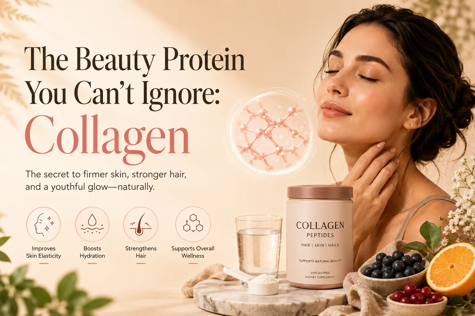 Glow Beneath the Surface: Understanding Collagen and the Secret to Youthful Skin & Strong Hair Glow Beneath the Surface: Understanding Collagen and the Secret to Youthful Skin & Strong Hair